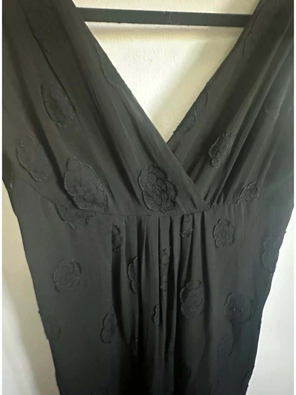 Chanel Vintage Camellia Silk Maxi Dress Eu 40 ♥️ Rare